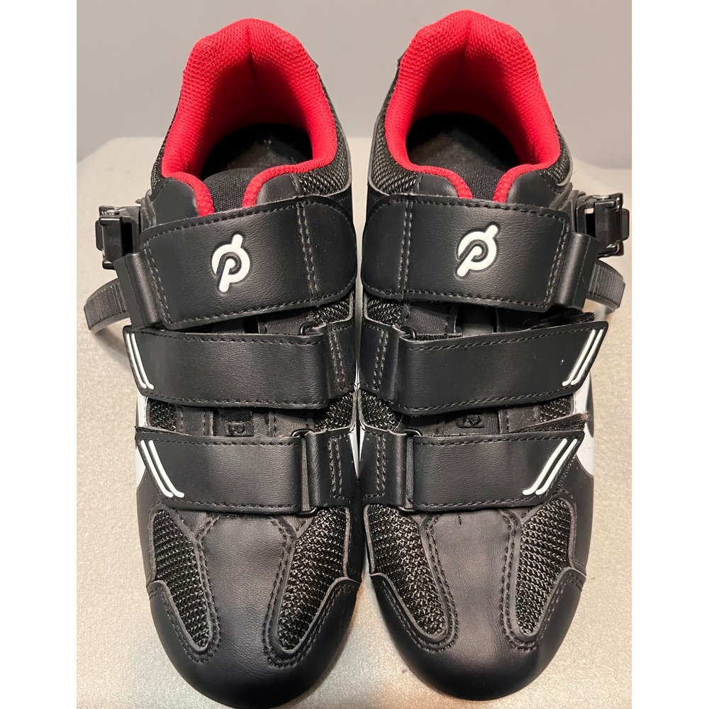 Peloton Cycling Shoes Black Red White Size 39 Indoor Spin Bike Delta‎ Cleats